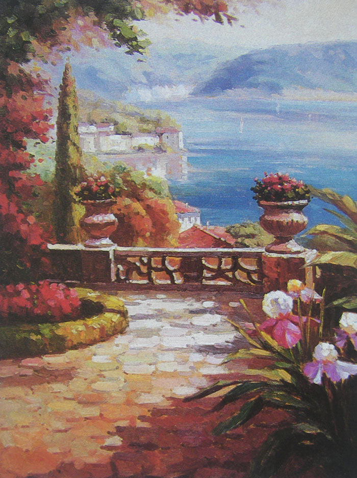 OEEA 花園風景油畫