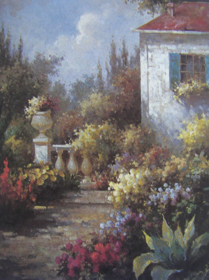 OEEA Garden Scenery Oil Painting