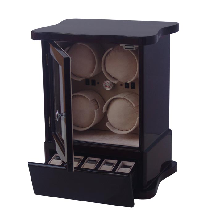OEEA 4 watch winder with watch and jewely storge case