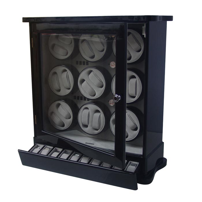 18 watch winder with watch and jewely storge case