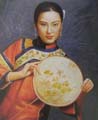 中国の女性の油絵