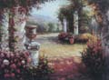 花园风景油画