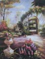 Garden Scenery Oil Painting